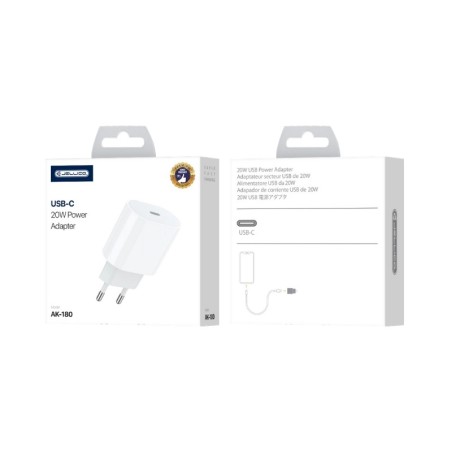 Įkroviklis Jellico AK180 20W USB-C baltas