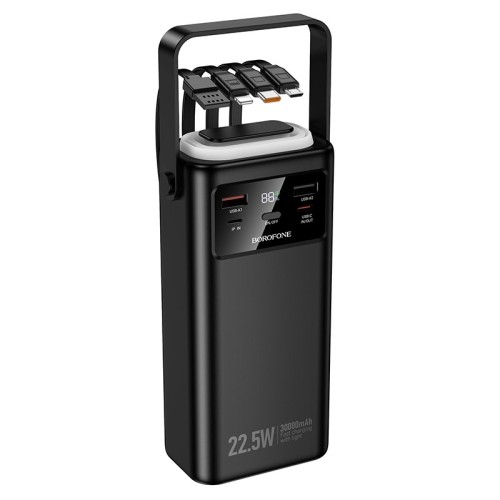 Išorinė baterija Power Bank Borofone BJ65 22.5W 30000mAh juoda