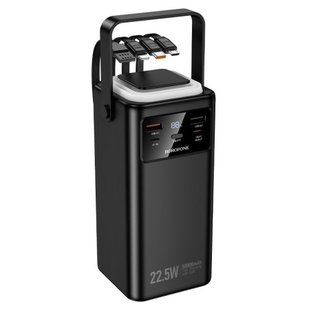 Išorinė baterija Power Bank Borofone BJ65A 22.5W 50000mAh juoda