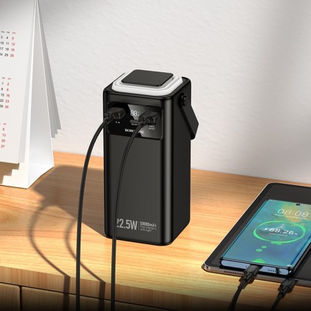 Išorinė baterija Power Bank Borofone BJ65A 22.5W 50000mAh juoda