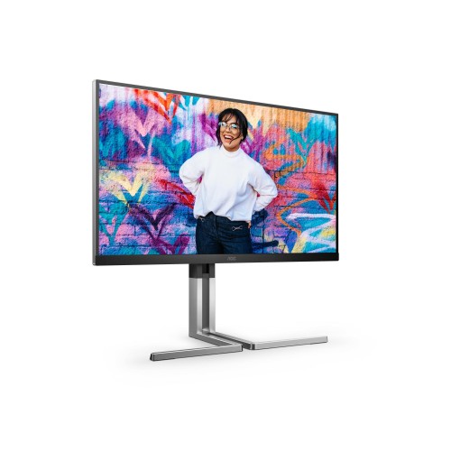 AOC Q27U3CV, 27", Matte, Panel IPS, 2560x1440, 16:9, 75 Hz, 4 ms, Speakers, Colour Black / Silver