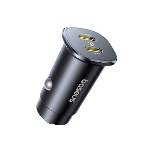 Automobilinis įkroviklis Baseus GoTrip 2xUSB-C 30W juodas C00072300123-01