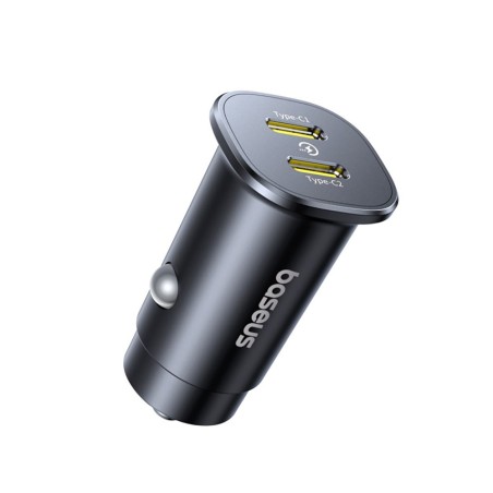 Automobilinis įkroviklis Baseus GoTrip 2xUSB-C 30W juodas C00072300123-01