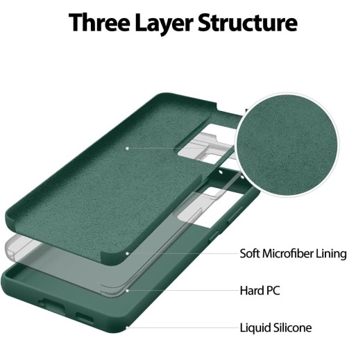 Dėklas Mercury Silicone Case Samsung S731 S25 FE tamsiai žalias