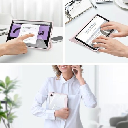 Dėklas Dux Ducis Toby Samsung X130/X135 Tab A11 8.7 rožinis
