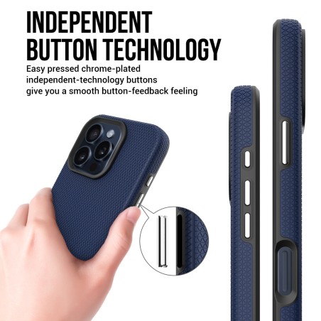 Dėklas Perfectionists Triangle Mag Case Apple iPhone 17 Pro Max tamsiai mėlynas