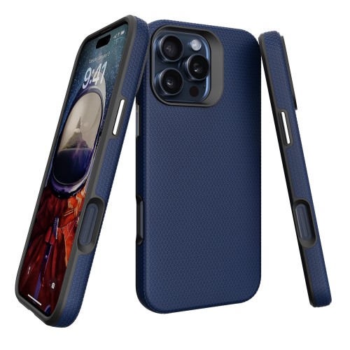 Dėklas Perfectionists Triangle Mag Case Apple iPhone 17 tamsiai mėlynas