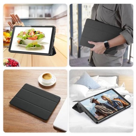 Dėklas Dux Ducis Domo Samsung X110/X115 Tab A9 8.7/X130/X135 Tab A11 8.7 juodas