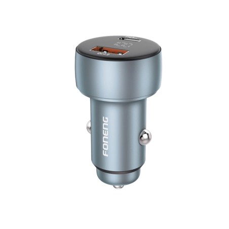 Automobilinis įkroviklis Foneng C18 48W USB-C/USB-A pilkas