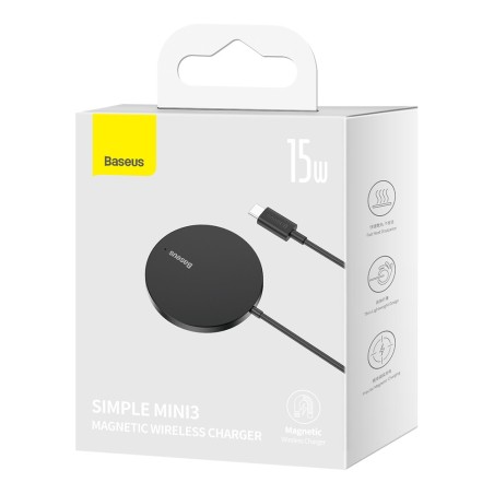 Įkroviklis belaidis Baseus Simple Mini 3 15W MagSafe juodas CCJJ040001