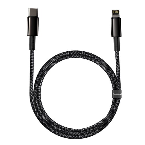 USB kabelis Baseus Tungsten PD20W USB-C to Lightning 1.0m juodas CATLWJ-01