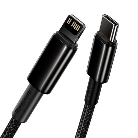 USB kabelis Baseus Tungsten PD20W USB-C to Lightning 1.0m juodas CATLWJ-01
