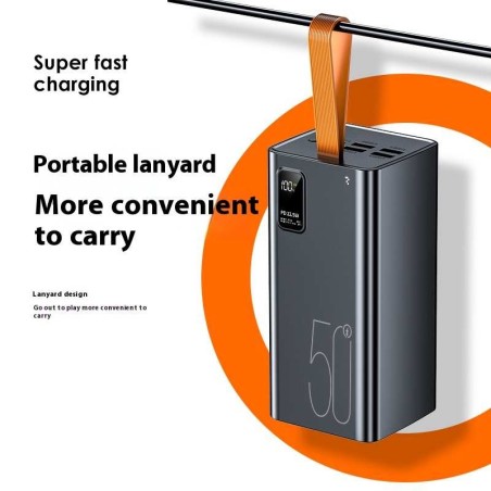 Išorinė baterija Power Bank Reach RR-H39B 22.5W 50000mAh juoda