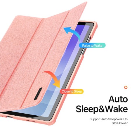 Dėklas Dux Ducis Domo Samsung X210/X215/X216 Tab A9 Plus 11.0/X230/X235/X236 Tab A11 Plus 11.0 rožinis