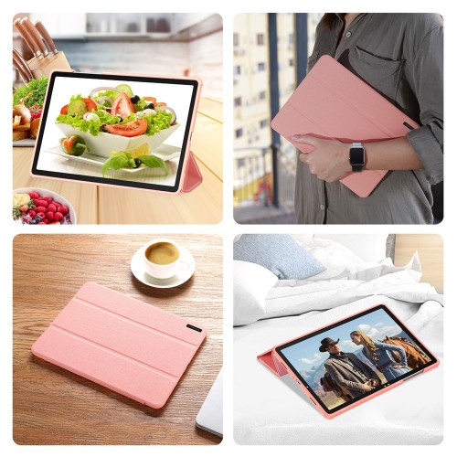 Dėklas Dux Ducis Domo Samsung X210/X215/X216 Tab A9 Plus 11.0/X230/X235/X236 Tab A11 Plus 11.0 rožinis