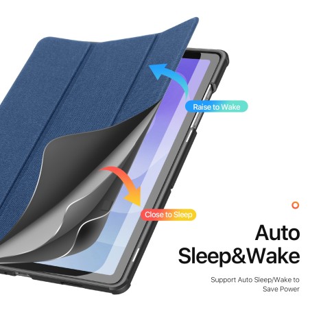 Dėklas Dux Ducis Domo Samsung X210/X215/X216 Tab A9 Plus 11.0/X230/X235/X236 Tab A11 Plus 11.0 tamsiai mėlynas