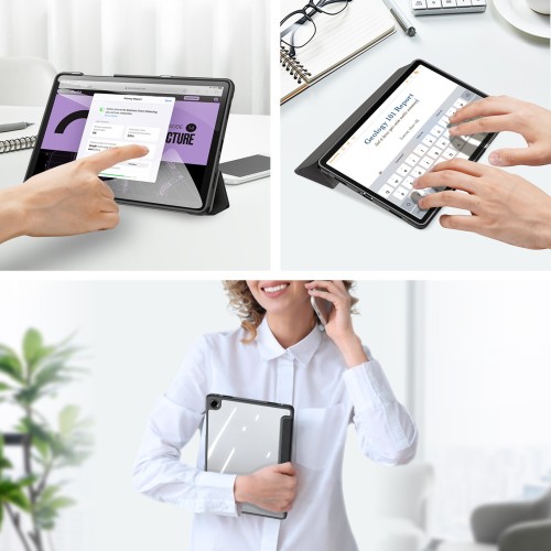 Dėklas Dux Ducis Toby Samsung X210/X215/X216 Tab A9 Plus 11.0/X230/X235/X236 Tab A11 Plus 11.0 juodas