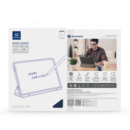 Dėklas Dux Ducis Domo Xiaomi Redmi Pad Pro 12.1/Redmi Pad 2 Pro 12.1 tamsiai mėlynas