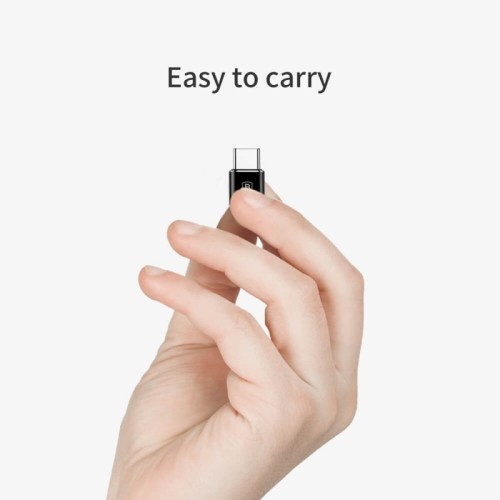Adapteris Baseus MicroUSB to Type-C OTG juodas CAMOTG-01