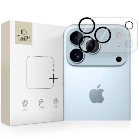 Apsauginis stikliukas kamerai Tech-Protect Cam Fit+ Apple iPhone 17 Pro Max skaidrus