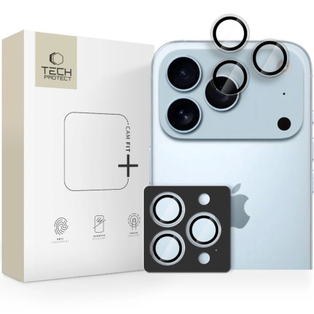 Apsauginis stikliukas kamerai Tech-Protect CamRing Fit+ Apple iPhone 14 Pro/14 Pro Max/15 Pro/15 Pro Max/16 Pro/16 Pro Max/17 Pr