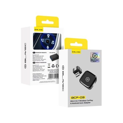 Belaidis CarPlay/Android Auto adapteris Blavec BCP-03 juodas