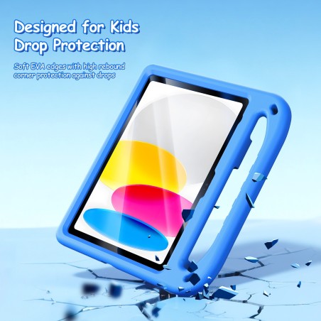 Dėklas Dux Ducis Puff Apple iPad 10.9 2022/iPad 11 2025 mėlynas