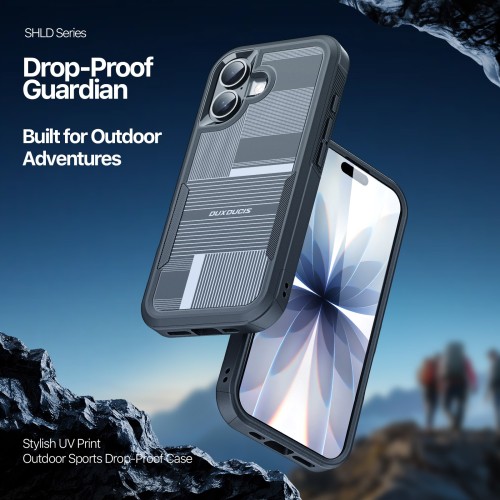 Dėklas Dux Ducis Shld Apple iPhone 17 juodas (Contour Pattern)