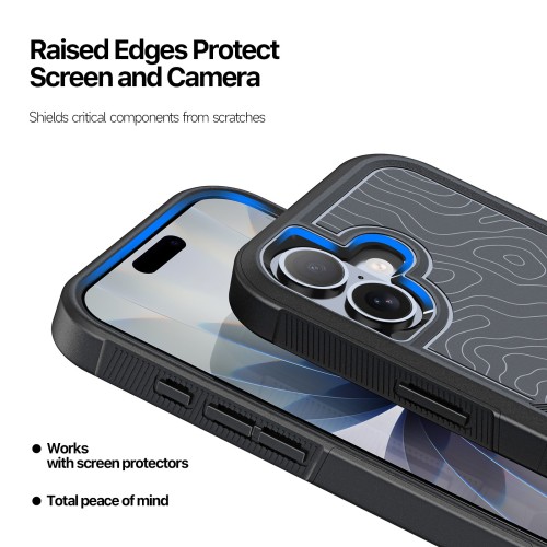 Dėklas Dux Ducis Shld Apple iPhone 17 juodas (Contour Pattern)