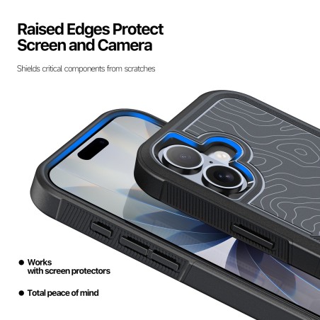 Dėklas Dux Ducis Shld Apple iPhone 17 juodas (Contour Pattern)