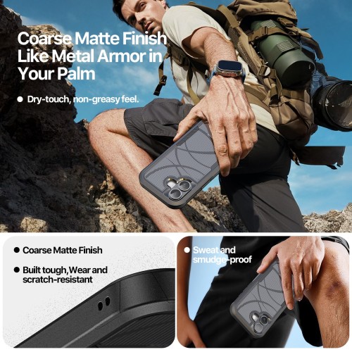 Dėklas Dux Ducis Shld Apple iPhone 17 juodas (Rhythm Pattern)