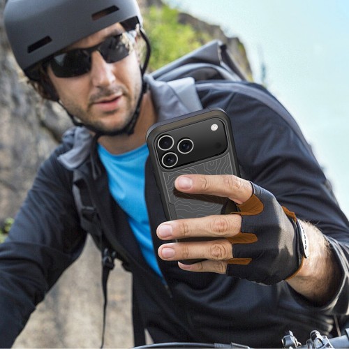 Dėklas Dux Ducis Shld Apple iPhone 17 Pro juodas (Umbra Pattern)