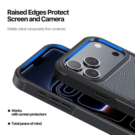 Dėklas Dux Ducis Shld Apple iPhone 17 Pro Max juodas (Umbra Pattern)