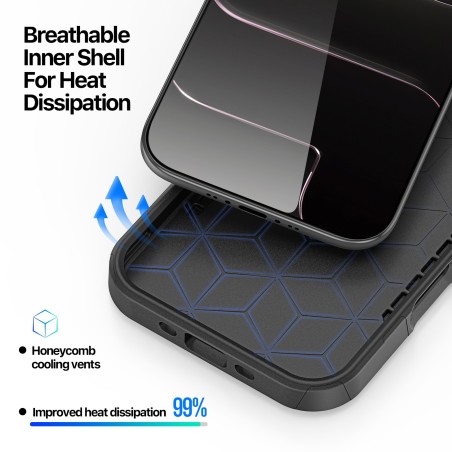 Dėklas Dux Ducis Shld Apple iPhone Air juodas (Triangle Pattern)