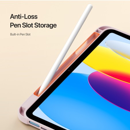 Dėklas Dux Ducis Vers Apple iPad 10.9 2022/iPad 11 2025 rožinis