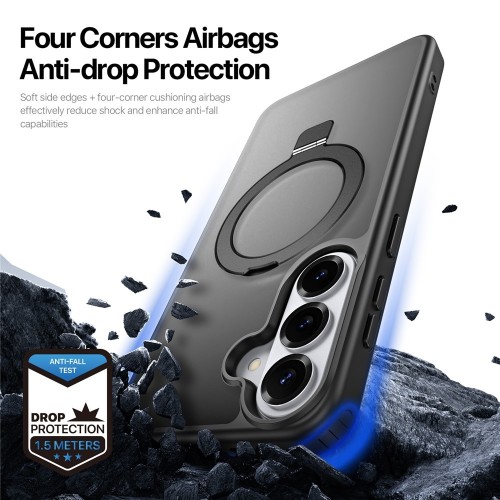 Dėklas Dux Ducis Yind Magnetic Stand Samsung S942 S26 juodas