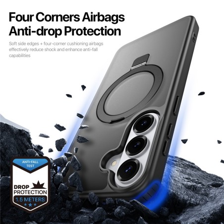 Dėklas Dux Ducis Yind Magnetic Stand Samsung S942 S26 juodas