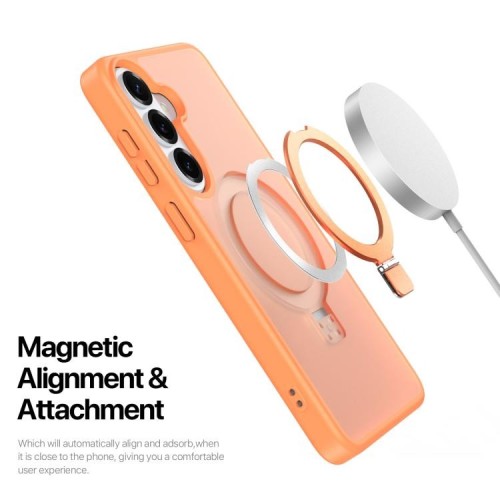 Dėklas Dux Ducis Yind Magnetic Stand Samsung S942 S26 oranžinis