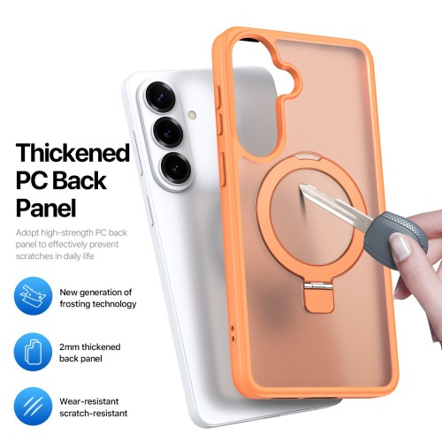 Dėklas Dux Ducis Yind Magnetic Stand Samsung S947 S26 Plus oranžinis