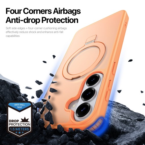 Dėklas Dux Ducis Yind Magnetic Stand Samsung S947 S26 Plus oranžinis