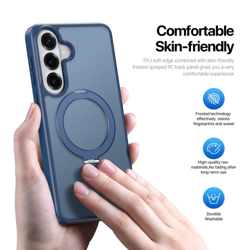 Dėklas Dux Ducis Yind Magnetic Stand Samsung S947 S26 Plus tamsiai mėlynas