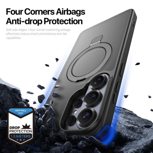 Dėklas Dux Ducis Yind Magnetic Stand Samsung S948 S26 Ultra juodas