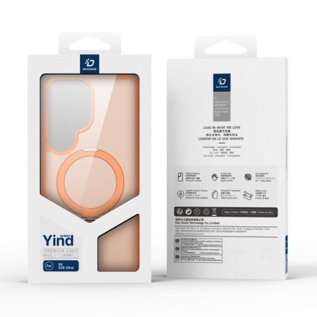Dėklas Dux Ducis Yind Magnetic Stand Samsung S948 S26 Ultra oranžinis