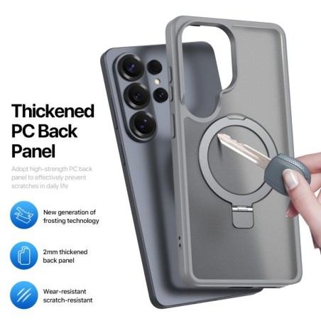 Dėklas Dux Ducis Yind Magnetic Stand Samsung S948 S26 Ultra pilkas