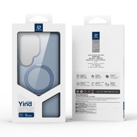 Dėklas Dux Ducis Yind Magnetic Stand Samsung S948 S26 Ultra tamsiai mėlynas