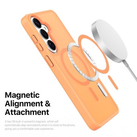 Dėklas Dux Ducis Yind MagSafe Samsung S942 S26 oranžinis