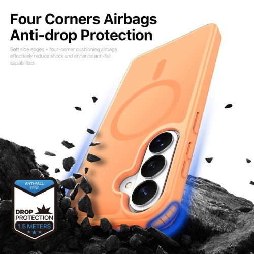 Dėklas Dux Ducis Yind MagSafe Samsung S942 S26 oranžinis