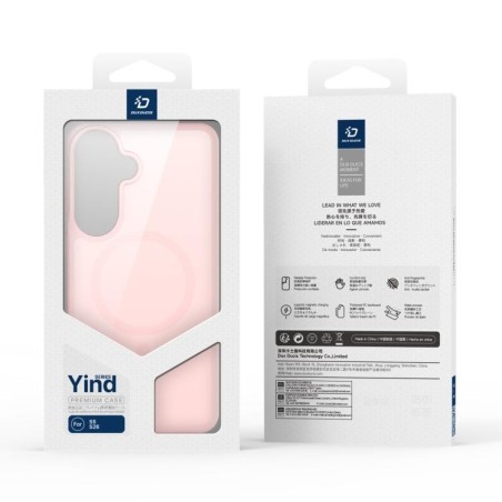 Dėklas Dux Ducis Yind MagSafe Samsung S942 S26 rožinis