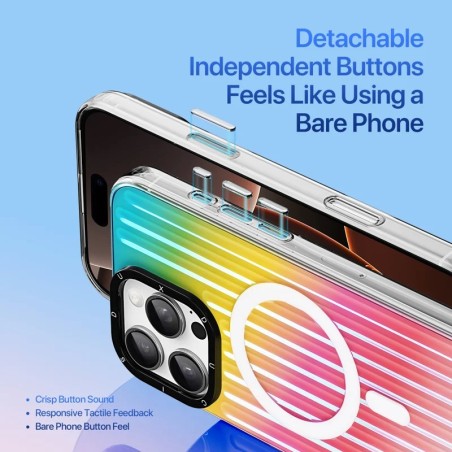 Dėklas Dux Ducis Zest Apple iPhone 16 Pro Gradient Rainbow