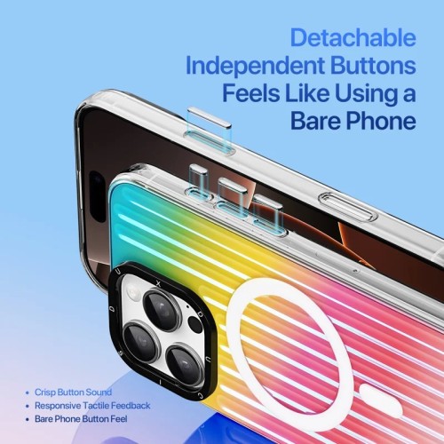 Dėklas Dux Ducis Zest Apple iPhone 16 Pro Max Gradient Rainbow